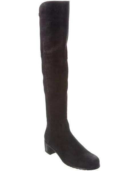 Stuart Weitzman Reserve Stretch Suede Boots | Black | Size 4.5 | Shopbop