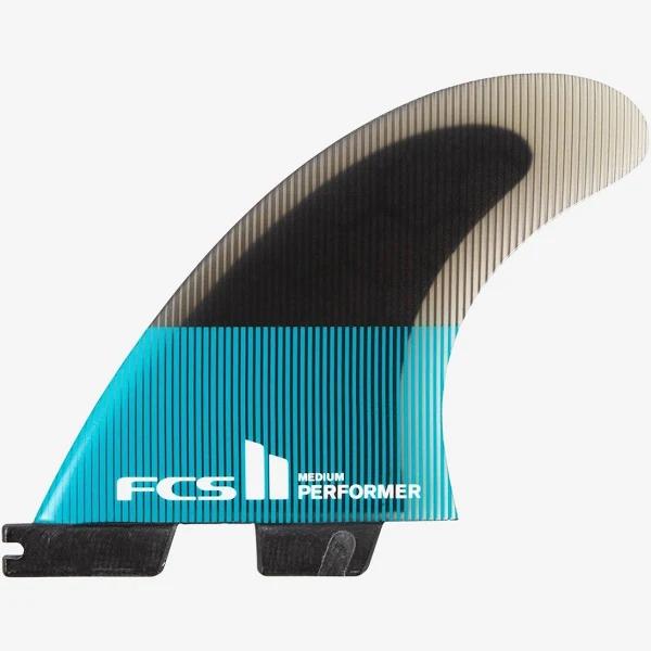 FCS II Performer PC Teal/Black Tri Fins XL