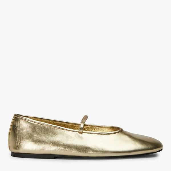 Tony Bianco Martinez Gold Shimmer Flats - Size 6.5 Casual Flat