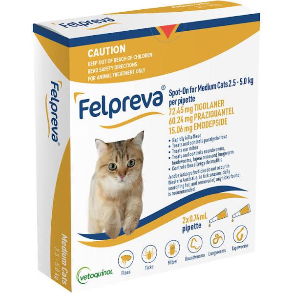 Felpreva Spot On Solutions For Cats 2.5-5kg 2pack