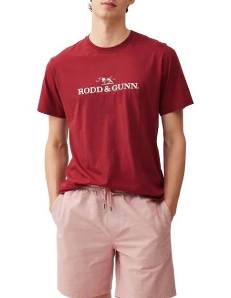 Rodd & Gunn Logo T-Shirt in Burnt Red L