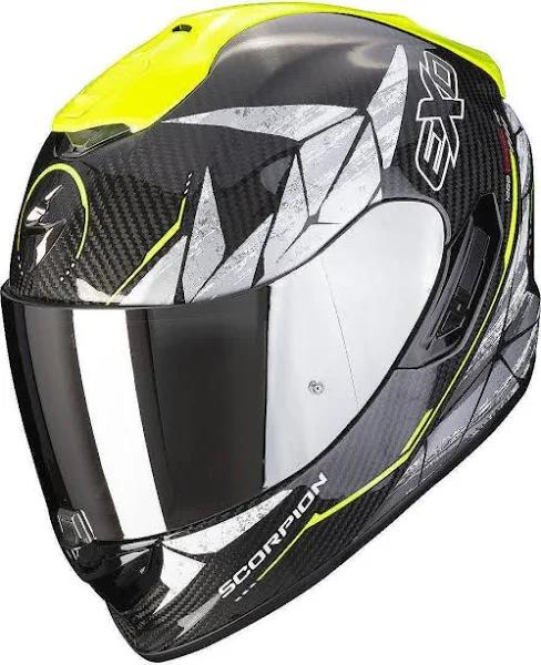 Scorpion EXO-1400 Evo Air Aranea Carbon Helmet, black-yellow, Size L