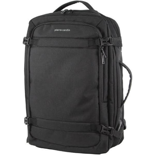 Pierre Cardin Men's Travel & Business Backpack With Built-in USB Port - Black