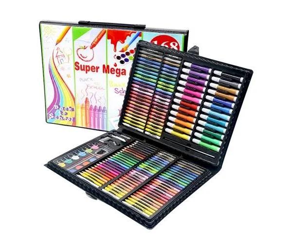 168pcs Art Drawing Set Water Color Pen Students Stationery Coloring Painting Kit for Adults/Teens/Kids/Beginners & Artists