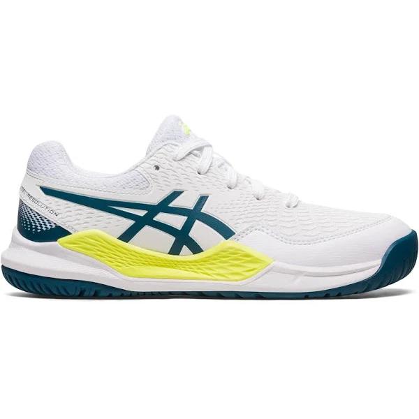 ASICS Gel Resolution 9 GS Kids Tennis Shoes - White / Restful Teal 6