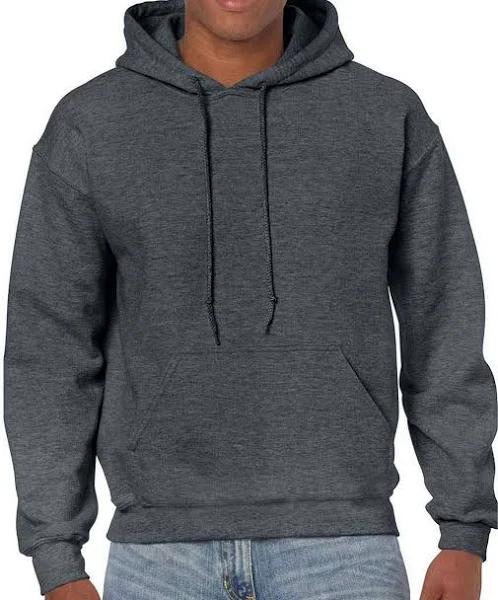 Gildan Unisex Adult Heavy Blend Hoodie Dark Heather S Cotton Polyester Unisex Hoodie