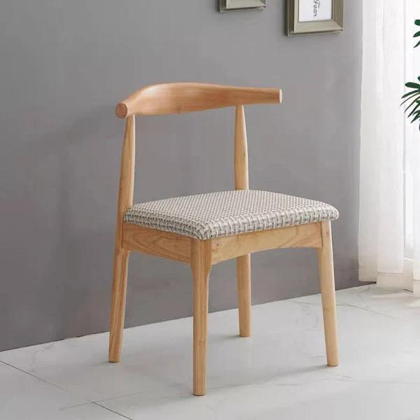 Ashley Signature Solid Wood Horn Dinning Chair - Tweed Fabric