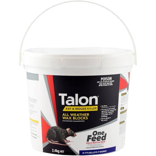 Talon 2.4kg Wax Blocks Rat & Mouse Bait Killer