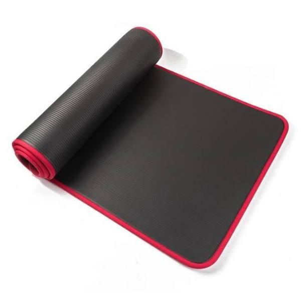 Black Yoga Mat Exercise Floor Mats Gym Judo Gymnastics Pilates Fitness Training