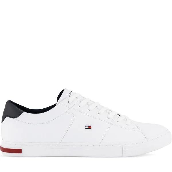 Tommy Hilfiger Essential Leather Detail Vulc Sneaker in White 42