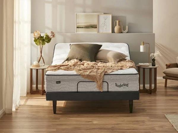 Snooze Slumberland Kent Mattress & Ergomotion Massage Base, Queen / Medium