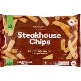 Woolworths Steakhouse Chips 1kg