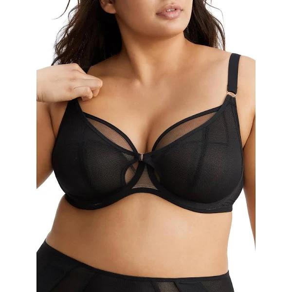 Elomi Kintai Underwired Plunge Bra - Black 14JJ