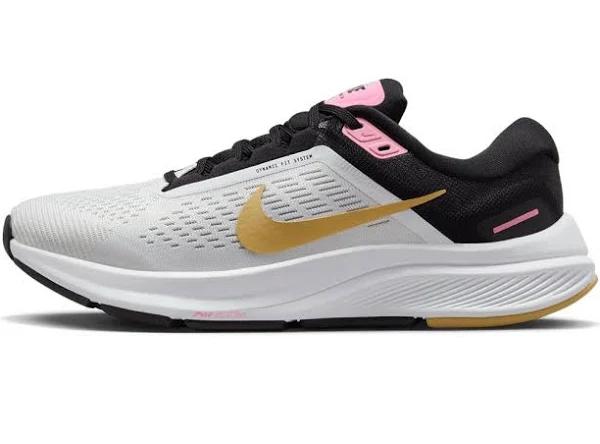 Women's Nike Air Zoom Structure 24 Shoes :Black | White US 6.5