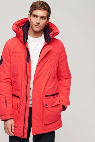 Superdry City Padded Parka Jacket | Sunset Red