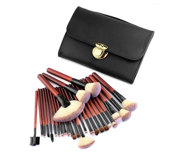 JunChang 26pcs Cosmetic Brushes Retro Complete Set of Cosmetic Tools