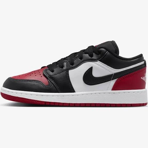 Jordan 1 Low Bred Toe 2.0 (GS)