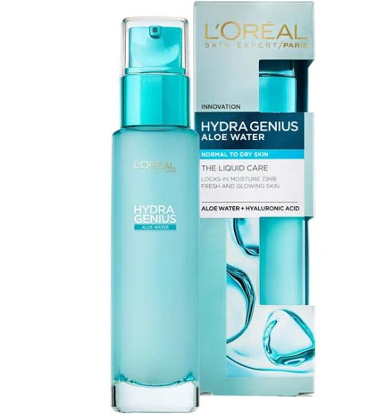 L'Oreal Paris Hydra Genius Hyaluronic Acid + Aloe Liquid Moisturiser for Normal to Dry Skin, 70ml | Bath & Body