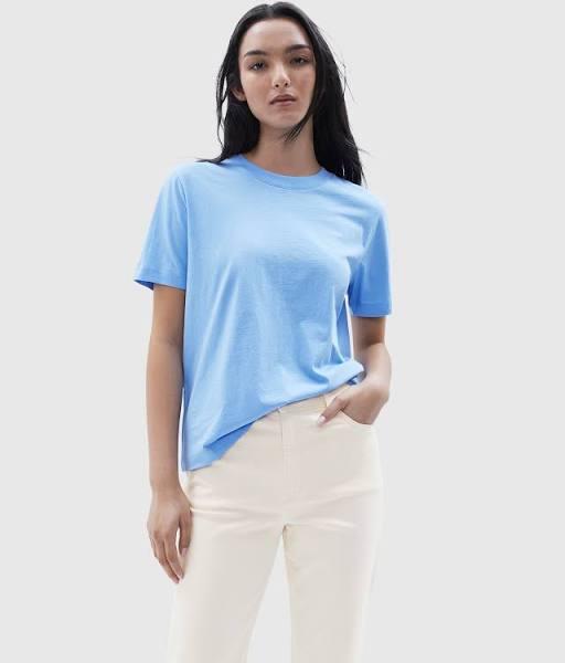 David Jones Unison The Classic Crew Tee in Cornflower Blue, Size Large