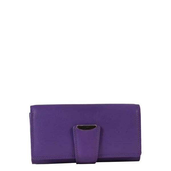 Ladies Long Leather Wallet ZLW202B Purple