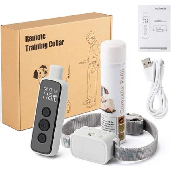 Dog Bark Collar - Rechargeable Remote Citronella Mist Spray Trainer