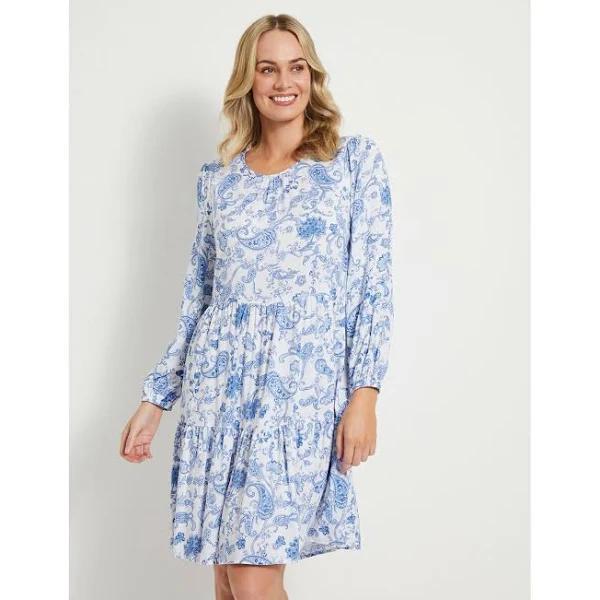 Rivers - Womens Dress - Long Sleeve Tiered Dress