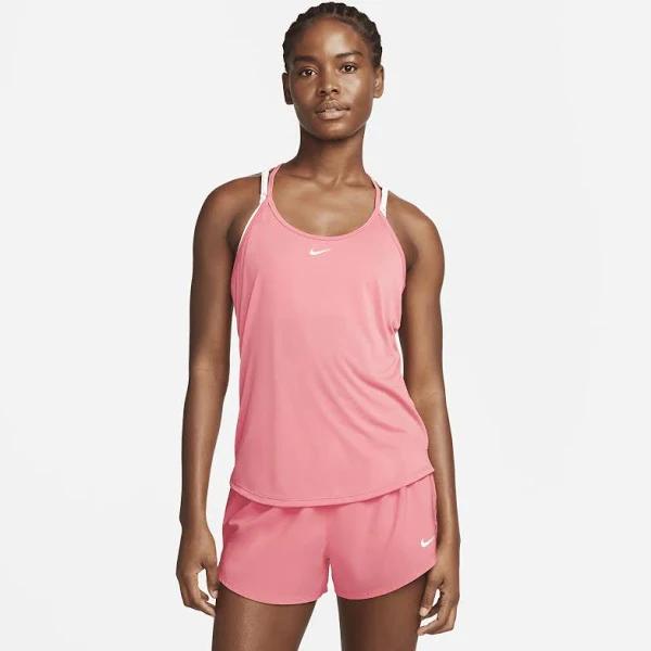 Nike Dri-FIT One Elastika Women's Standard Fit Tank - Pink - 50% Recycled Polyester