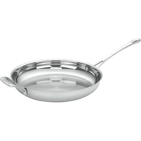 Cuisinart 422-30H Contour Stainless 12-Inch Open Skillet with Helper Handle