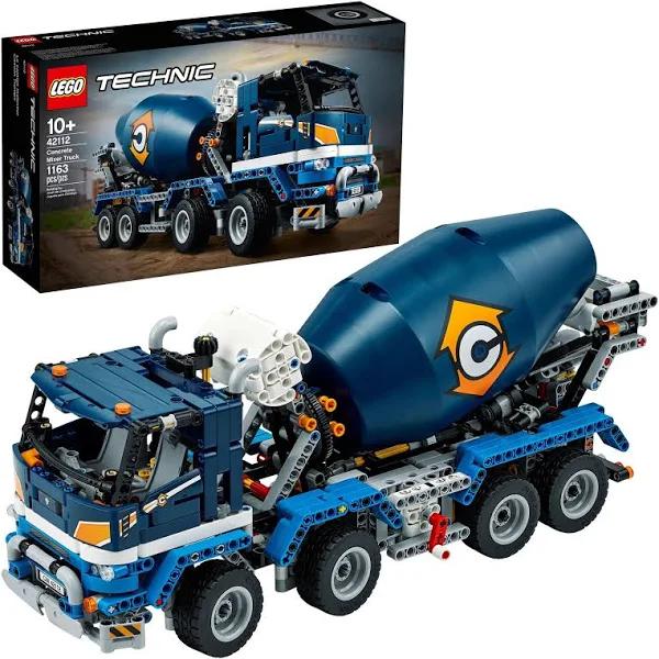 LEGO Technic Concrete Mixer Truck 42112 Building Kit, Kids Will Love Bringing The Construction Site to Life with This Cool Concrete Truck Toy Model