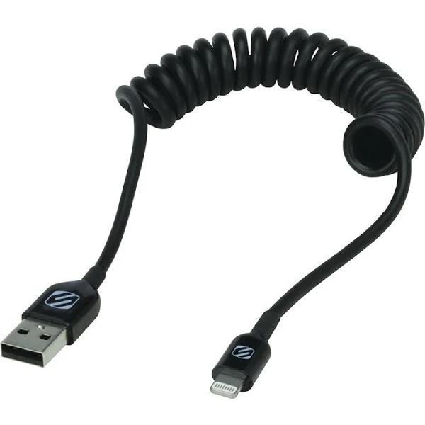 Scosche Coiled Charge and Sync Cable For Lightning Usb Device