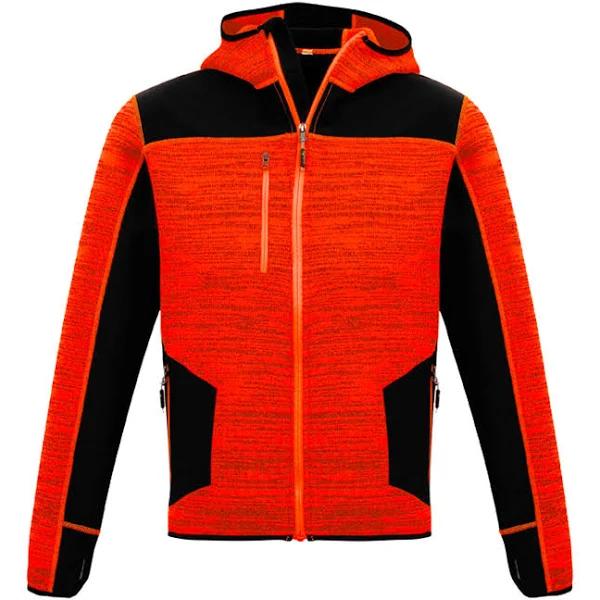 Syzmik Unisex Streetworx Reinforced Knit Hoodie (ZT360) M / Orange/Black