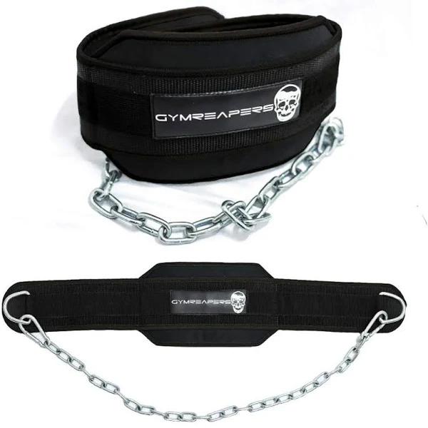 Gymreapers Dip Belt with Chain For Weightlifting, Pull Ups, Dips - Heavy Duty Steel Chain For Added Weight Training