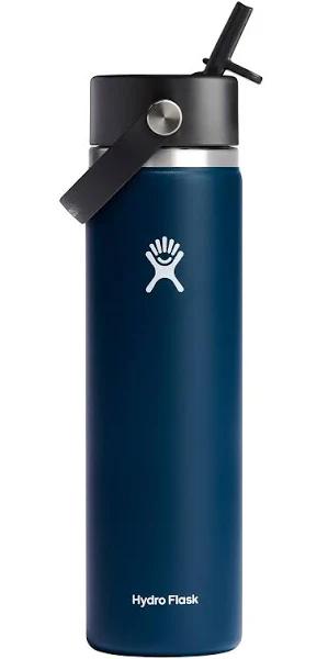 Hydro Flask 24oz Wide Mouth Straw Cap Indigo