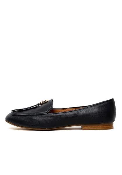 David Jones Midas Marcell Navy Patent Leather Loafers in Blue, Size 41 EU