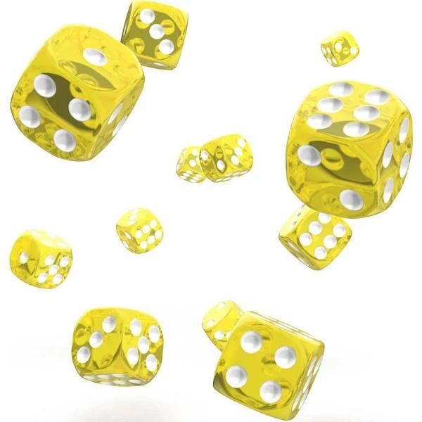 Oakie DOAKIE Dice D6 12 mm Translucent - Yellow (36)