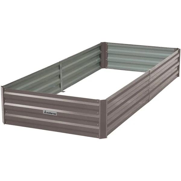 Wallaroo Garden Bed 210 x 90 x 30cm Galvanized Steel - Grey