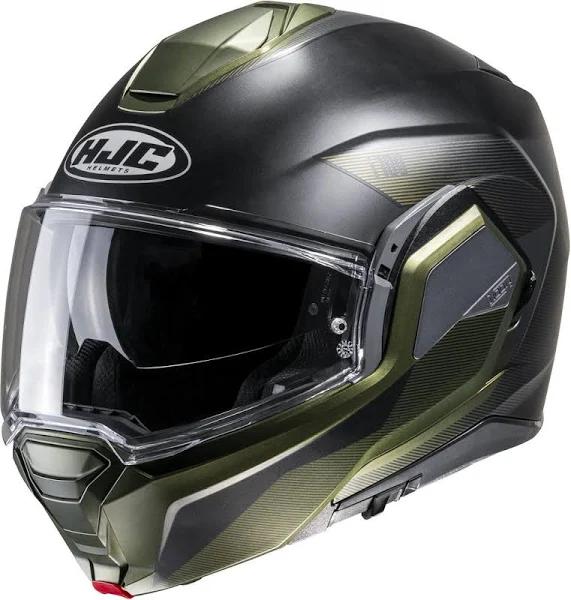 HJC i100 Beston Helmet, black-green, Size S