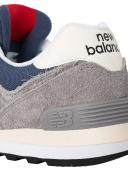 New Balance Unisex 574 Shadow Grey/Sea Salt - Size 12