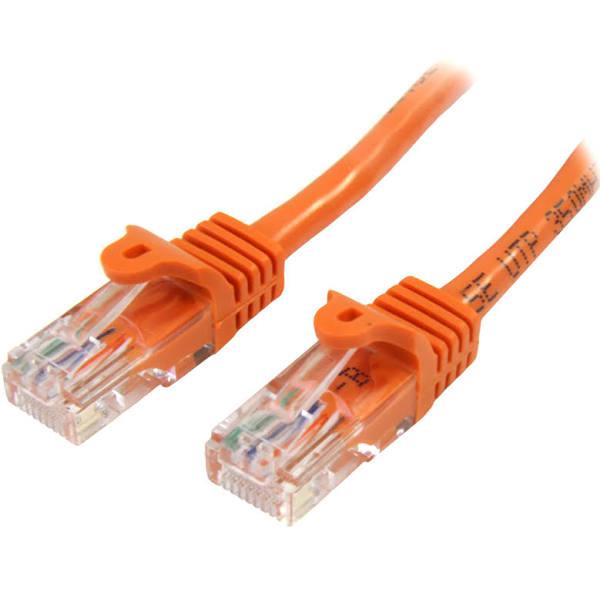 StarTech 2m Orange Snagless UTP Cat5e Patch Cable