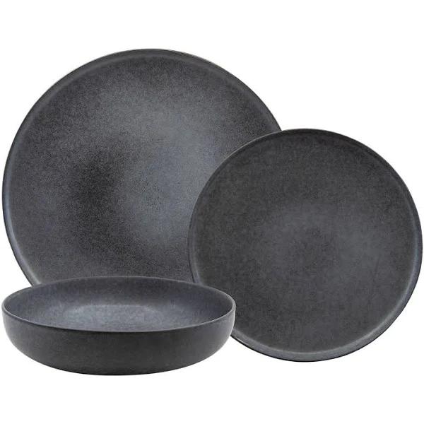 Salt & Pepper Hue 12 Piece Dinner Set Black