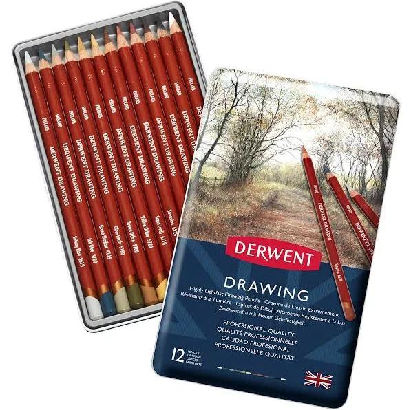 Derwent Drawing Pencils Tin 12