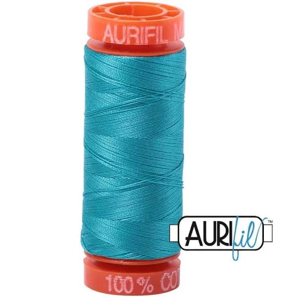 Aurifil Cotton Mako 2810 Turquoise Thread NE 50 Cotton Mako 200m Spool