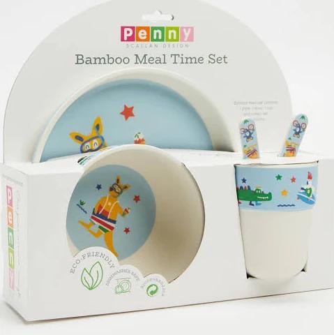 Penny Scallan Kanga Crew Bamboo Kids Meal Set With Cutlery