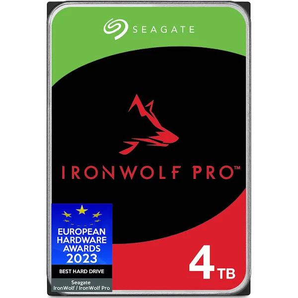 Seagate IronWolf, Pro 4 Tb, Enterprise Internal NAS HDD – CMR 3.5 Inch, SATA 6 Gb/s, 7,200 Rpm, 256 MB Cache for RAID NAS, Rescue Services -