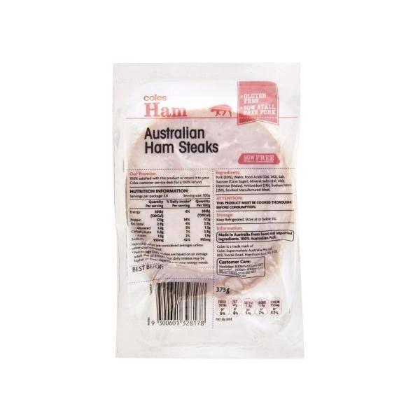 Coles Ham Steaks (375 g)