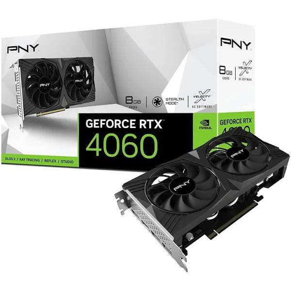 PNY GeForce RTX 4060 VERTO Dual Fan 8GB Video Card VCG40608DFXPB1