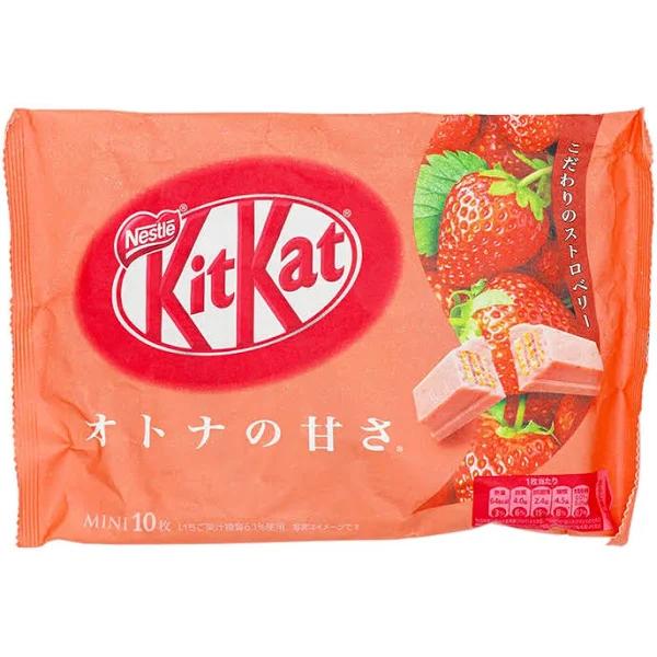 Nestle Kitkat Mini Strawberry Chocolate Wafers - 11 Pieces