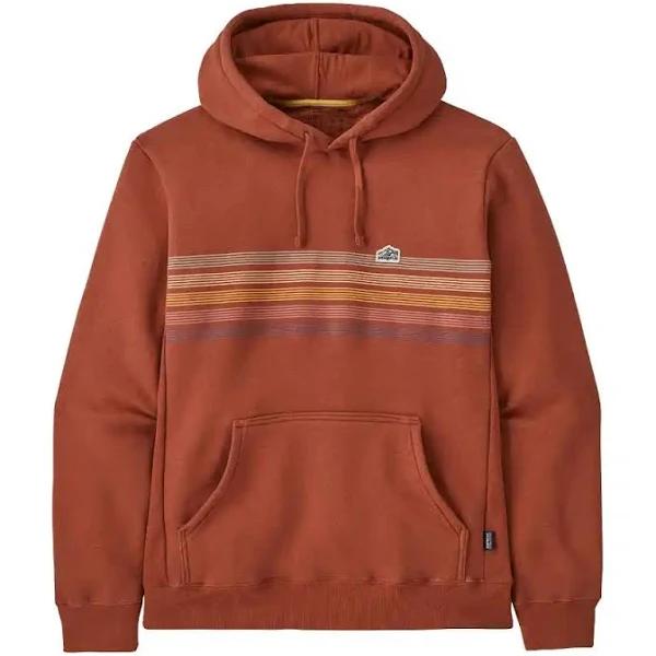 Patagonia Line Logo Ridge Stripe Uprisal Hoody - Quartz Coral / M