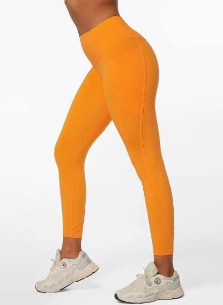 Lorna Jane | Elevate Recycled Phone Pocket Ankle Biter Leggings | S | Orange | Womens