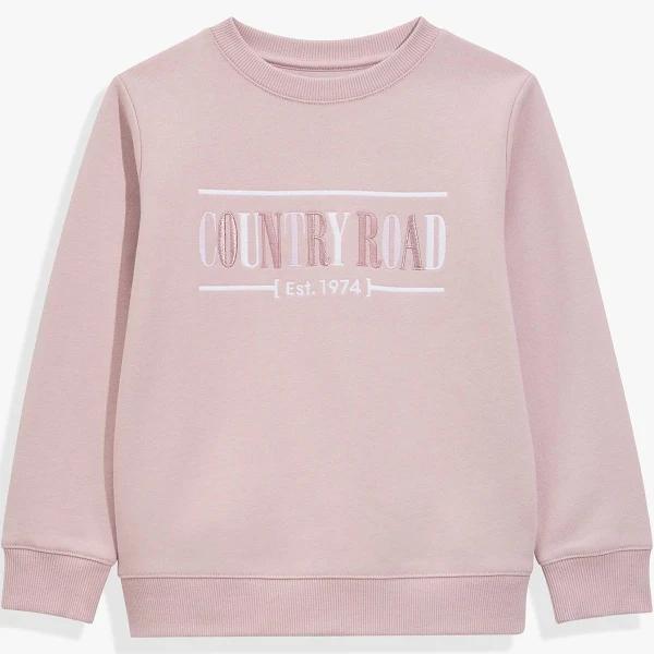 Country Road Girls Verified Australian Heritage Sweat Multi Mauve in Size 6 | 100% Cotton